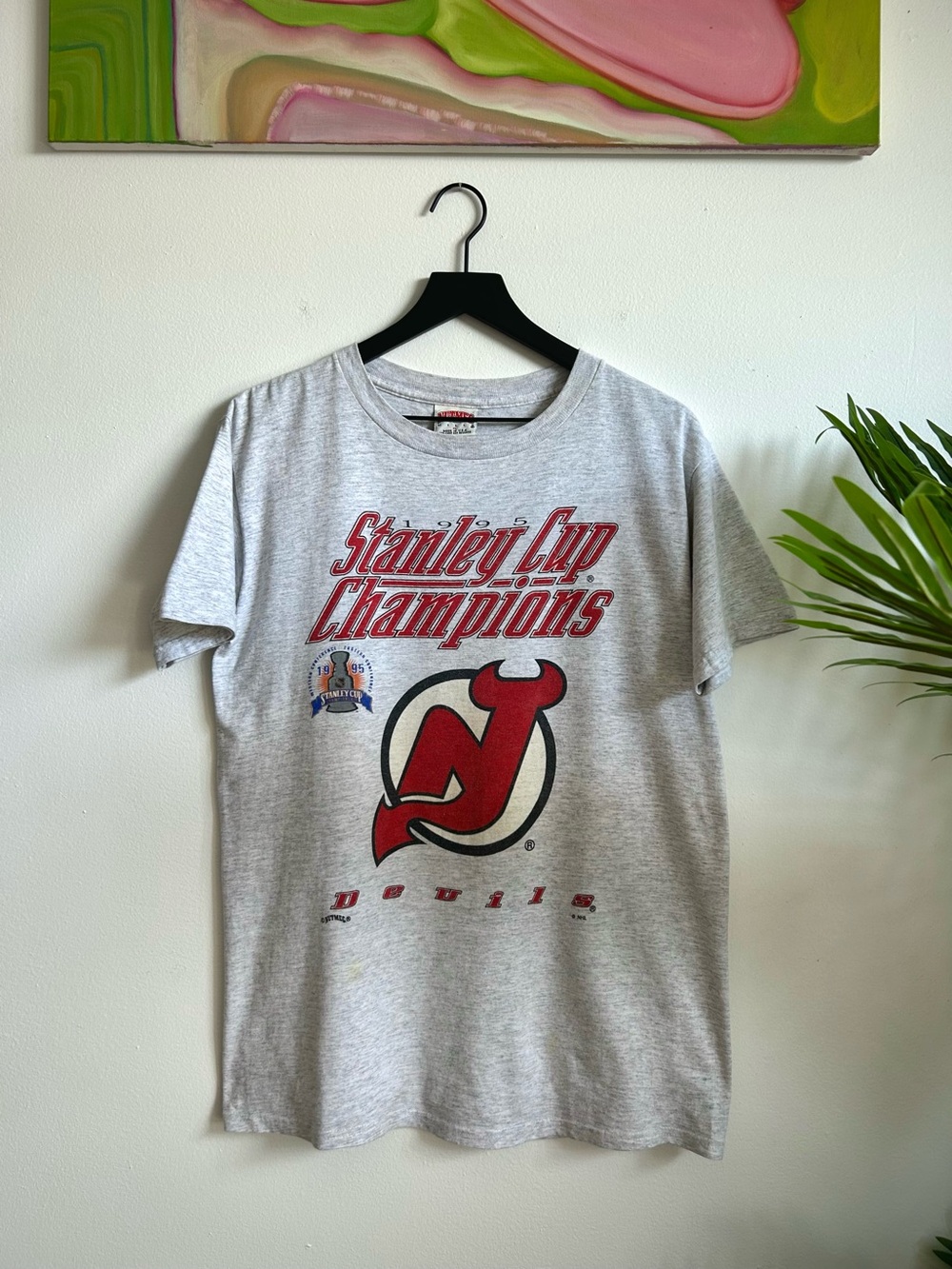 Vintage 1995 NHL NJ Devils Championship Tee